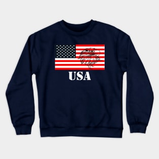 American Flag with Bald Eagle and USA logo Crewneck Sweatshirt